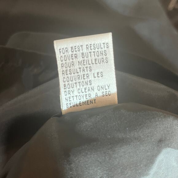 Talbots Shirt Silk Dress Women Size 10 Black Pure Button Up Knee Length Career - Picture 7 of 9